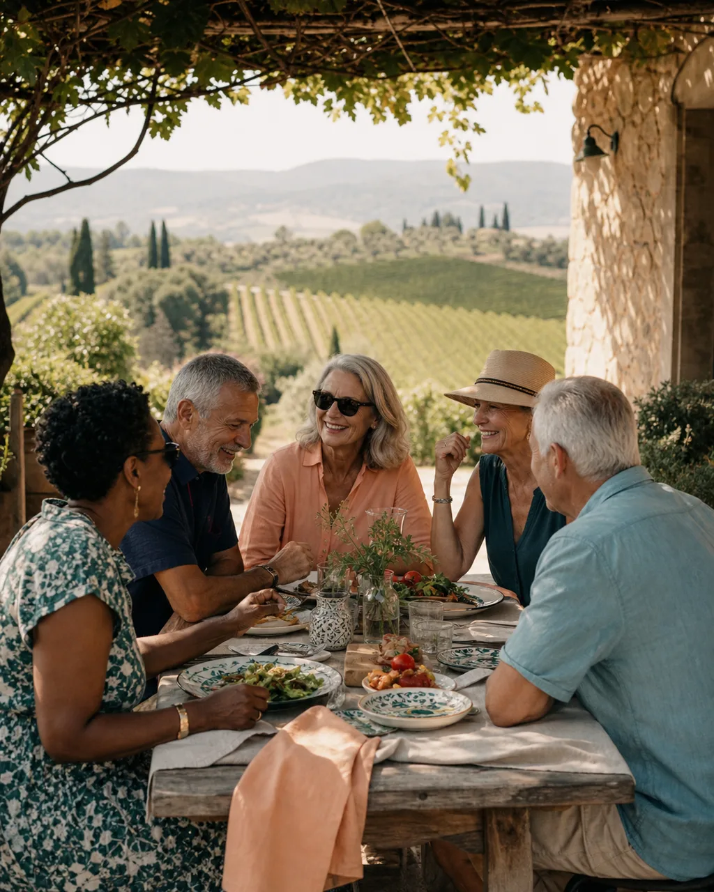 Empty nesters enjoying a relaxed European journey together